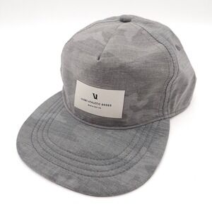 Vuori Strapback Hat Gray Camo‎ Adjustable Baseball Patch Cap Activewear Athletic